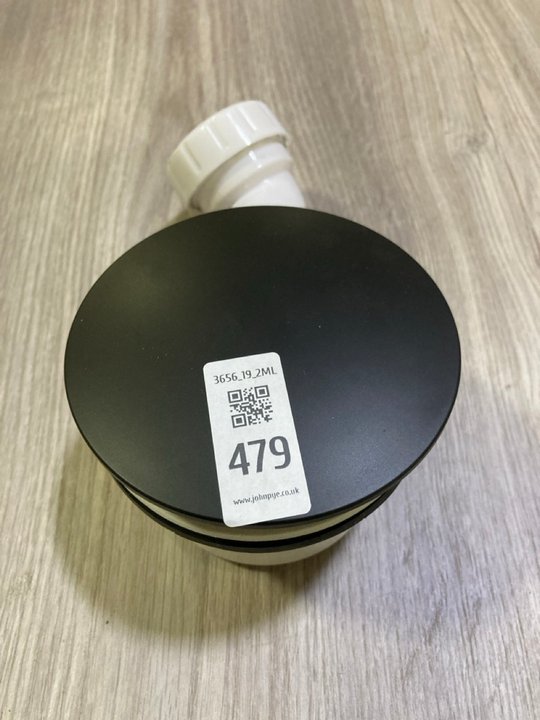 Lot 479  
            Marchington SR19 - Delivery or Collection 

                
90MM FAST FLOW SHOWER WASTE IN BLACK WITH OUTLET ELBOW - ORIGINAL RRP £95: LOCATI...