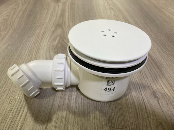 Lot 494  
            Marchington SR19 - Delivery or Collection 

                
90MM FAST FLOW SHOWER WASTE IN WHITE WITH OUTLET ELBOW - ORIGINAL RRP £95: LOCATI...