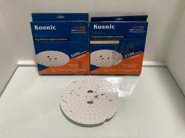 Lot 511  
            Marchington SR19 - Delivery or Collection 

                
2 X KOSNIC 38W FLUORESCENT DD REPLACEMENTS - ORIGINAL RRP £80: LOCATION - RACKING 2