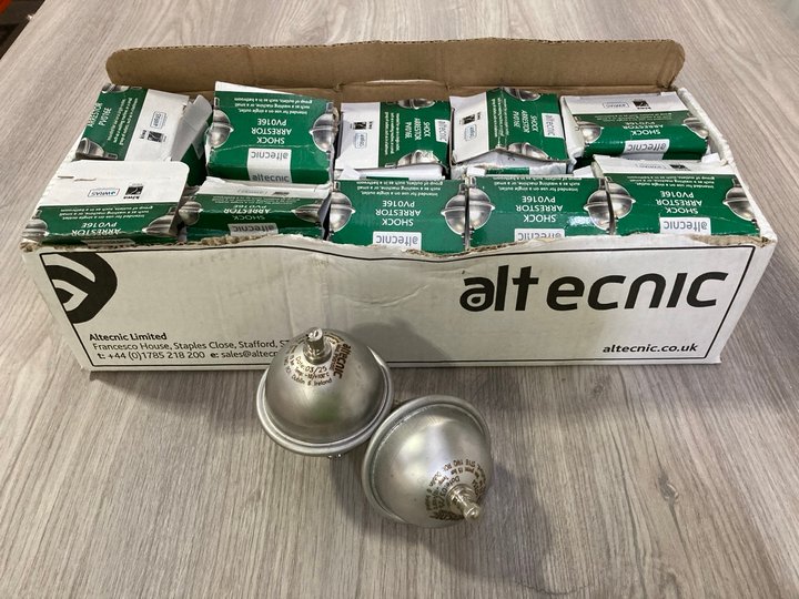 Lot 574  
            Marchington SR19 - Delivery or Collection 

                
QTY OF ALTECNIC SHOCK ARRESTORS - ORIGINAL RRP £240: LOCATION - RACKING 2