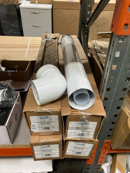 Lot 598  
            Marchington SR19 - Delivery or Collection 

                
QTY OF MULTIFIT HORIZONTAL FLUE KITS #7222019 - ORIGINAL RRP £480: LOCATION - RAC...