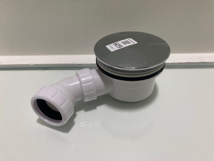 Lot 609  
            Marchington SR19 - Delivery or Collection 

                
90MM FAST FLOW SHOWER WASTE IN CHROME WITH OUTLET ELBOW - ORIGINAL RRP £95: LOCAT...