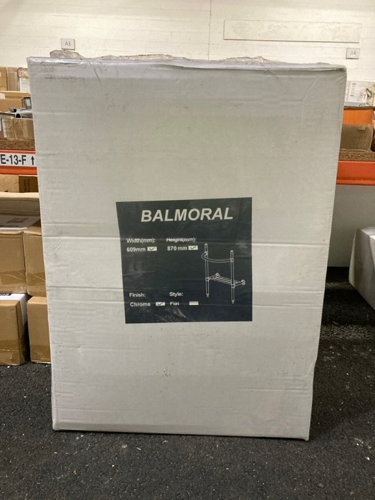 Lot 632  
            Marchington SR19 - Delivery or Collection 

                
BALMORAL TRADITIONAL STYLED CHROME WASH STAND 870 X 609MM - ORIGINAL RRP £280: LO...