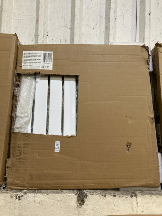 Lot 666  
            Marchington SR19 - Delivery or Collection 

                
WHITE HORIZONTAL SINGLE SLIM PANEL RADIATOR 630 X 635MM - ORIGINAL RRP £190: LOCA...