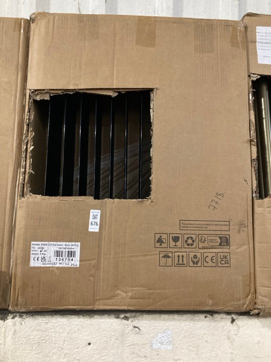 Lot 676  
            Marchington SR19 - Delivery or Collection 

                
2500W BLACK OIL FILLED HEATER 530 X 620MM - ORIGINAL RRP £168: LOCATION - B4