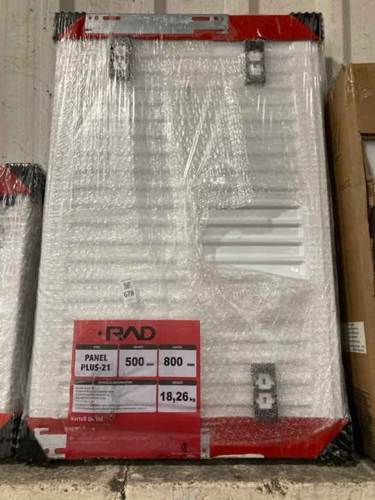 Lot 678  
            Marchington SR19 - Delivery or Collection 

                
KRAD PANEL PLUS COMPACT RADIATOR 800 X 500MM - ORIGINAL RRP £140: LOCATION - B4