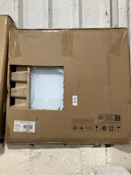 Lot 681  
            Marchington SR19 - Delivery or Collection 

                
1000W WHITE GLASS PANEL ELECTRIC HEATER 470 X 510MM - ORIGINAL RRP £218: LOCATION...