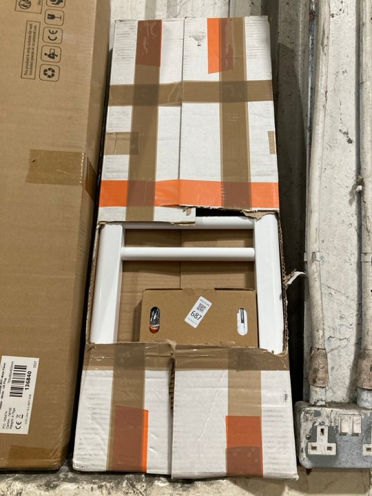 Lot 687  
            Marchington SR19 - Delivery or Collection 

                
WHITE STRAIGHT TUBED HEATED TOWEL RADIATOR 800 X 300MM - ORIGINAL RRP £149: LOCAT...