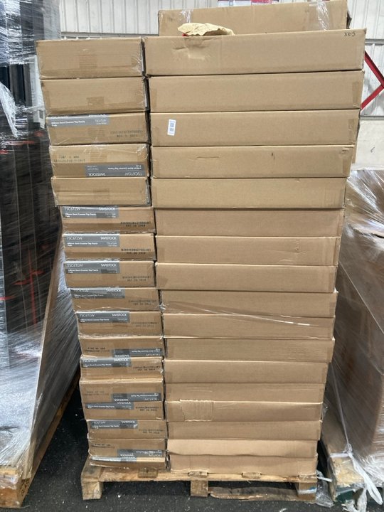 Lot 711  
            Marchington SR19 - Delivery or Collection 

                
PALLET OF TAVISTOCK 600MM SEMI COUNTERTOP FASCIA PACKS IN LINEN WHITE - ORIGINAL ...