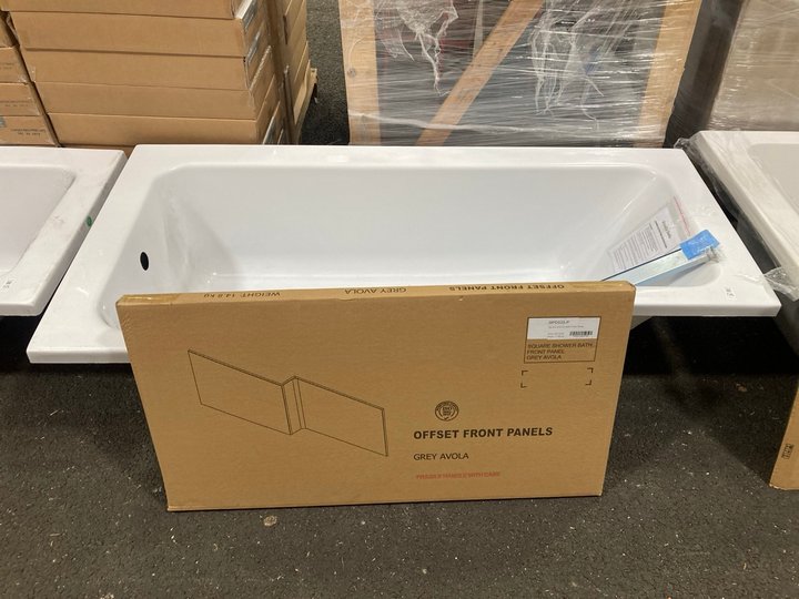 Lot 726  
            Marchington SR19 - Delivery or Collection 

                
1700 X 850MM NTH LH OFFSET SHOWER BATH WITH A GREY AVOLA BATH SIDE PANEL - ORIGIN...