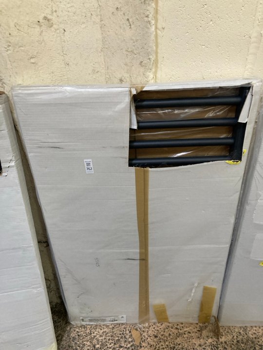 Lot 762  
            Marchington SR19 - Delivery or Collection 

                
ANTHRACITE STRAIGHT TUBED HEATED TOWEL RADIATOR 1000 X 600MM - ORIGINAL RRP £280:...