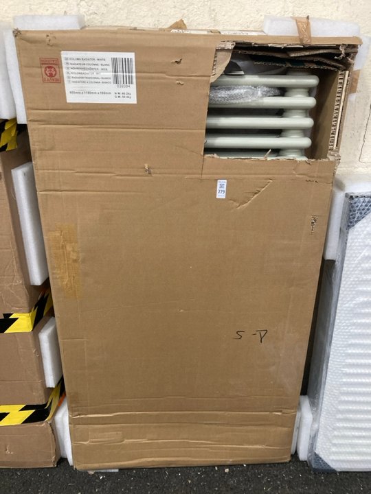 Lot 779  
            Marchington SR19 - Delivery or Collection 

                
TRADITIONAL HORIZONTAL 3 COLUMN CAST IRON STYLE RADIATOR IN LINEN 1190 X 600MM - ...