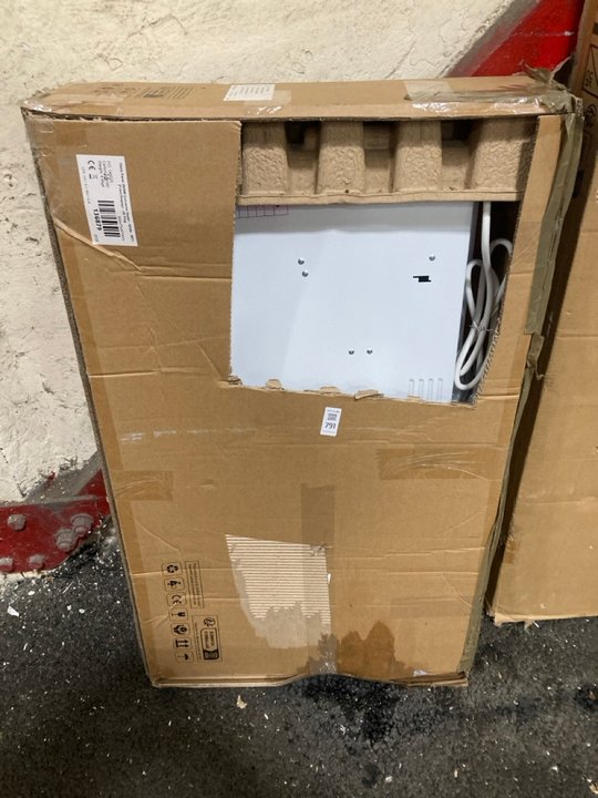 Lot 791  
            Marchington SR19 - Delivery or Collection 

                
2500W WHITE GLASS PANEL ELECTRIC HEATER 850 X 470MM - ORIGINAL RRP £258: LOCATION...