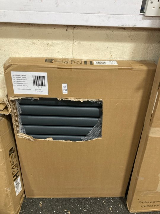 Lot 793  
            Marchington SR19 - Delivery or Collection 

                
ANTHRACITE HORIZONTAL DOUBLE OVAL TUBED RADIATOR 826 X 600MM - ORIGINAL RRP £440:...