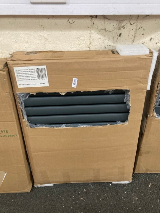 Lot 810  
            Marchington SR19 - Delivery or Collection 

                
ANTHRACITE HORIZONTAL DOUBLE OVAL TUBED RADIATOR 826 X 635MM - ORIGINAL RRP £420:...