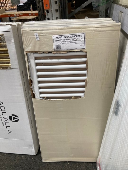 Lot 829  
            Marchington SR19 - Delivery or Collection 

                
WHITE STRAIGHT TUBED HEATED TOWEL RADIATOR 1200 X 600MM - ORIGINAL RRP £280: LOCA...