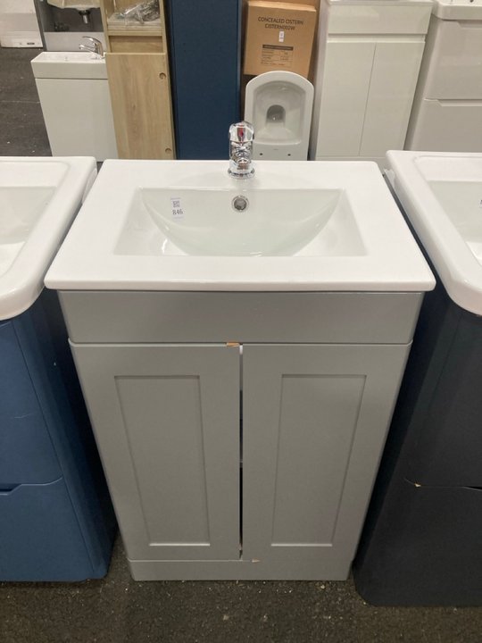Lot 846  
            Marchington SR19 - Collection 

                
(COLLECTION ONLY) FLOOR STANDING 2 DOOR SINK UNIT IN PEARL GREY WITH A 510 X 400M...
