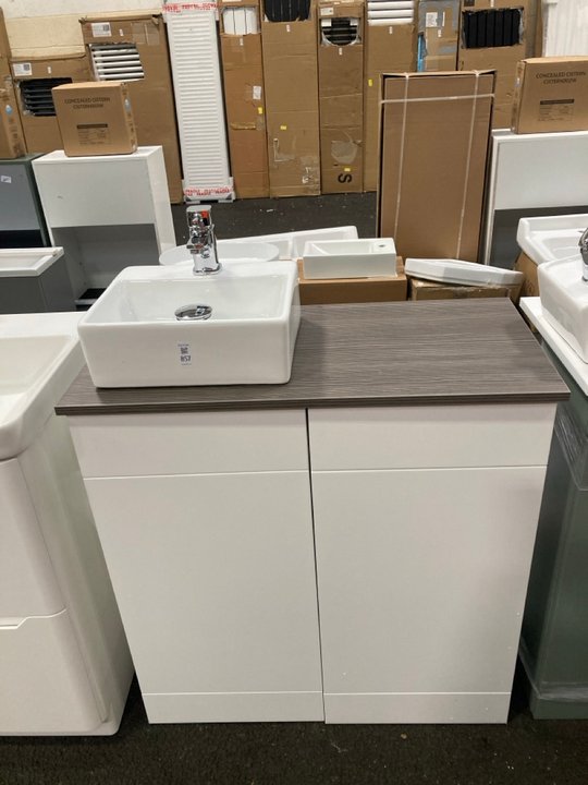 Lot 857  
            Marchington SR19 - Collection 

                
(COLLECTION ONLY) 2 X FLOOR STANDING 1 DOOR BASE UNITS IN WHITE WITH A 810 X 395M...