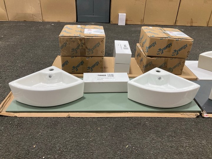 Lot 888  
            Marchington SR19 - Collection 

                
(COLLECTION ONLY) 1210 X 390MM FLOATING SHELF IN SAGE GREEN COMPLETE WITH GREY SH...