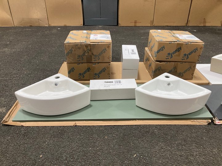 Lot 889  
            Marchington SR19 - Collection 

                
(COLLECTION ONLY) 1210 X 390MM FLOATING SHELF IN SAGE GREEN COMPLETE WITH GREY SH...