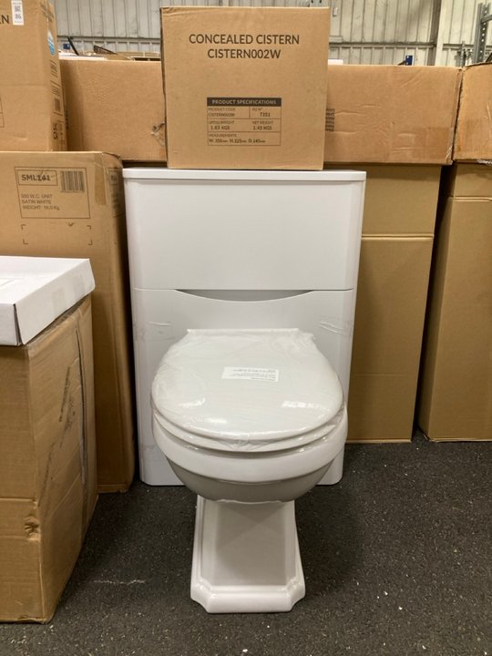 Lot 88  
            Marchington SR19 - Delivery or Collection 

                
550 X 210MM W/C UNIT IN SATIN WHITE WITH BTW PAN & SEAT WITH A CONCEALED CISTERN ...