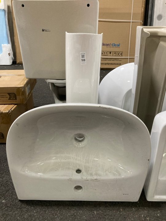Lot 918  
            Marchington SR19 - Collection 

                
(COLLECTION ONLY) 550MM WIDE 1TH CERAMIC BASIN WITH FULL PEDESTAL - ORIGINAL RRP ...