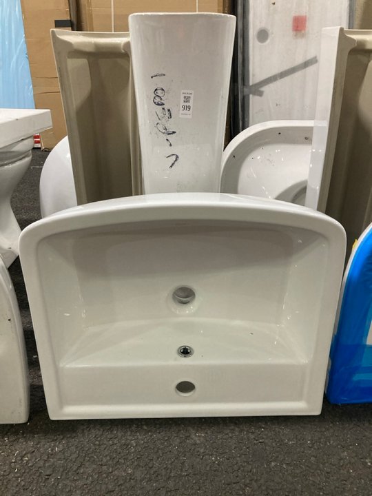 Lot 919  
            Marchington SR19 - Collection 

                
(COLLECTION ONLY) 520MM WIDE 1TH CERAMIC BASIN WITH FULL PEDESTAL - ORIGINAL RRP ...
