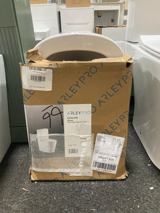 Lot 936  
            Marchington SR19 - Collection 

                
(COLLECTION ONLY) WALL HUNG BTW PAN WITH SOFT CLOSE SEAT - ORIGINAL RRP £299: LOC...