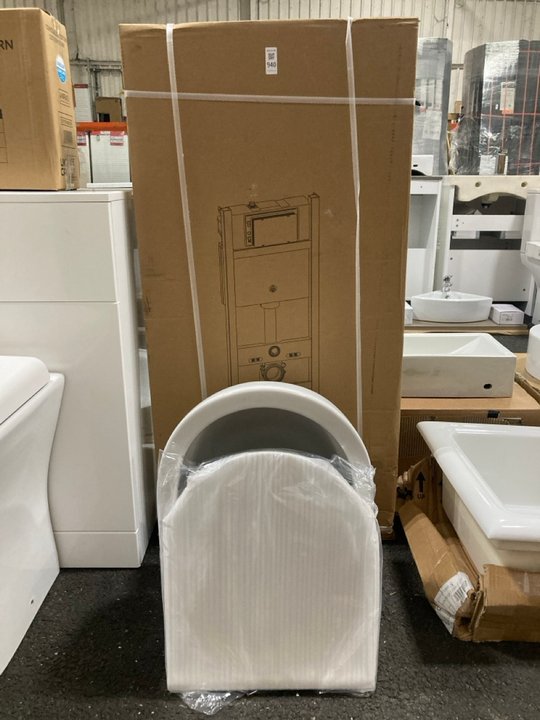 Lot 940  
            Marchington SR19 - Collection 

                
(COLLECTION ONLY) W/C WALL MOUNTING FRAME WITH BTW PAN - ORIGINAL RRP £505: LOCAT...