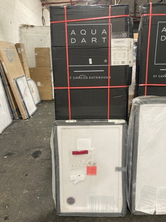 Lot 954  
            Marchington SR19 - Collection 

                
(COLLECTION ONLY) CLEAR GLASS 616 X 2000MM SHOWER PANEL WITH A PEARLSTONE 1000 X ...