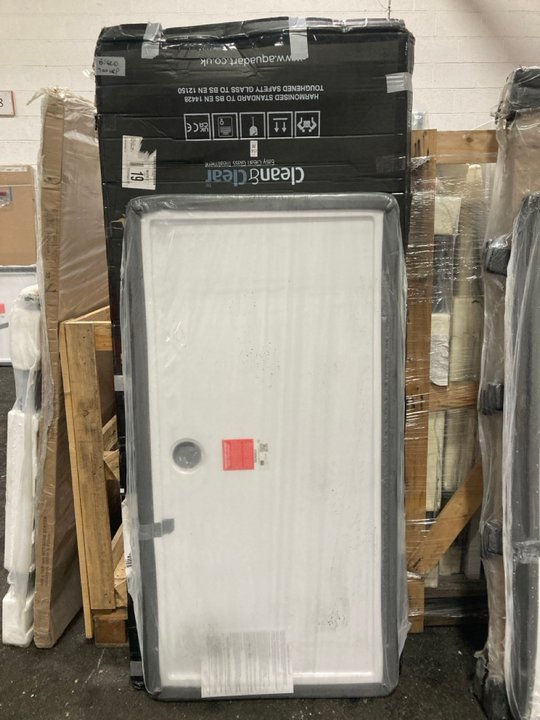 Lot 957  
            Marchington SR19 - Collection 

                
(COLLECTION ONLY) CLEAR GLASS BLACK GRID PATTERN 900 X 2000MM WET ROOM PANEL WITH...