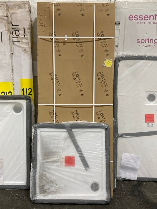 Lot 991  
            Marchington SR19 - Collection 

                
(COLLECTION ONLY) CLEAR GLASS SILVER FRAMED 760 X 1900MM PIVOT SHOWER DOOR WITH A...