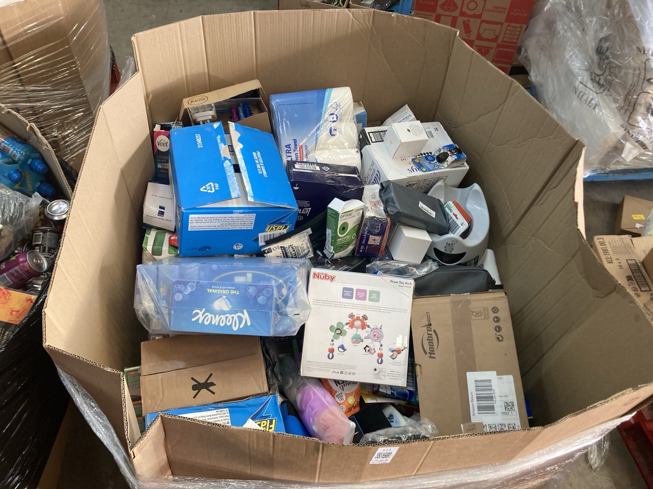 Lot 111  
            Edinburgh SR22 - Delivery Or Collection 

                
PALLET OF GENERAL GOODS TO INCLUDE KLEENEX THE ORIGINAL ALWAYS SOFT & STRONG E HY...