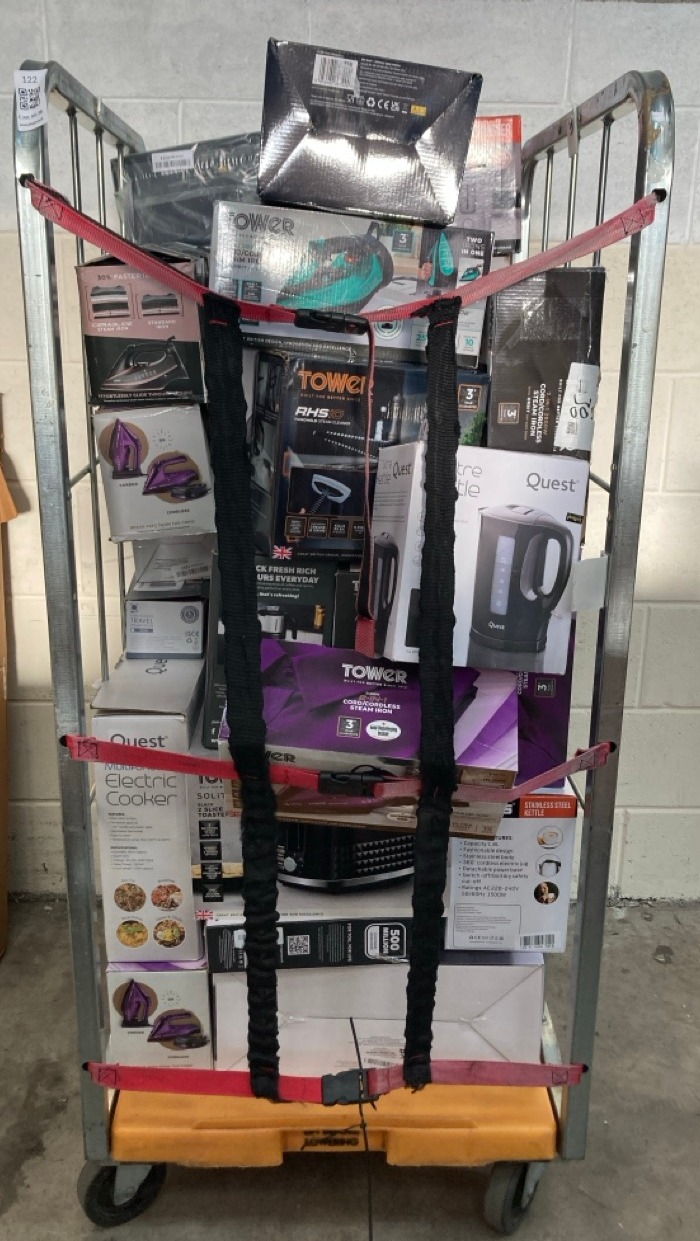 Lot 122  
            Edinburgh SR22 - Delivery Or Collection 

                
QUANTITY OF KITCHEN & APPLIANCES ITEMS TO INCLUDE TOWER T10083BLK SONAR TEXTURED ...