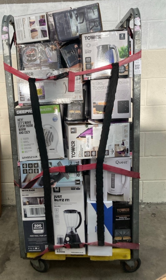 Lot 123  
            Edinburgh SR22 - Delivery Or Collection 

                
QUANTITY OF KITCHEN & APPLIANCES ITEMS TO INCLUDE TOWER THS10 HANDHELD STEAM CLEA...
