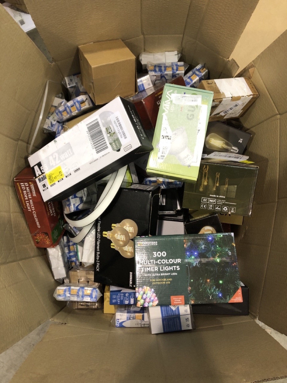 Lot 20  
            Edinburgh SR22 - Delivery Or Collection 

                
QUANTITY OF LIGHTING ITEMS TO INCLUDE VIIIIVA GU10 LED BULBS COOL WHITE-12 PACKS,...