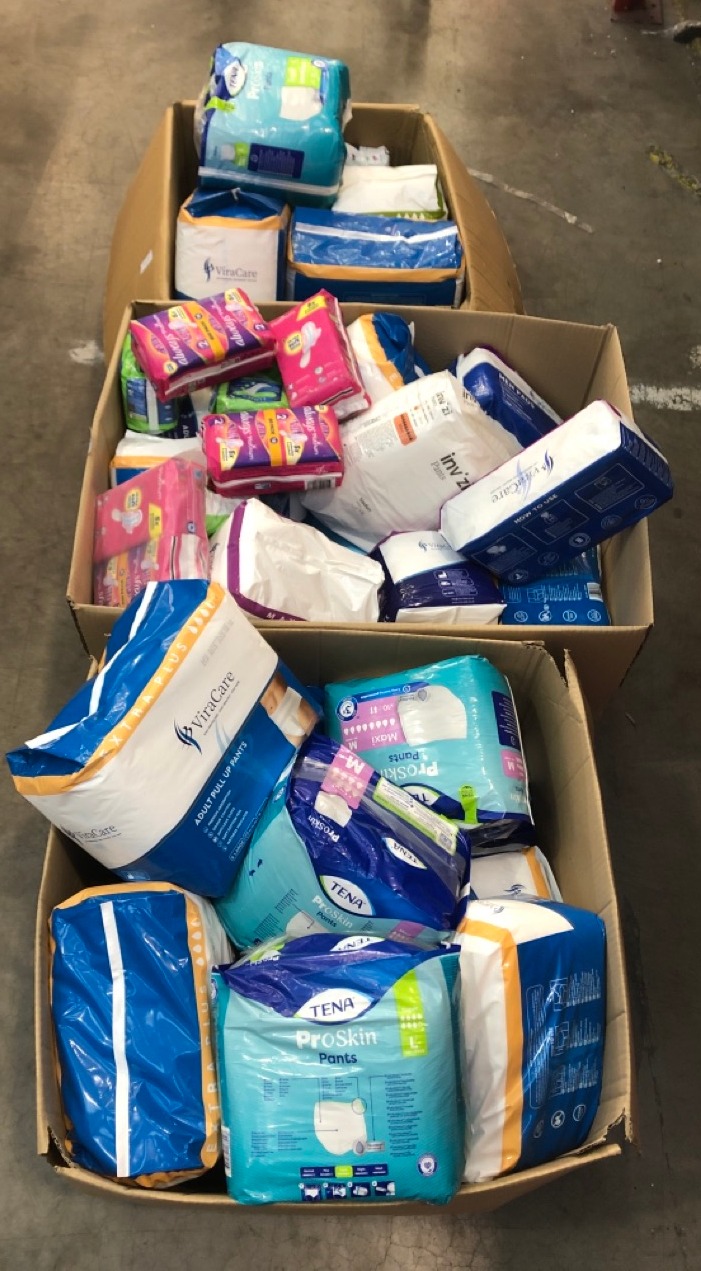 Lot 41  
            Edinburgh SR22 - Delivery Or Collection 

                
QUANTITY OF ITEMS TO INCLUDE ALWAYS PLATINUM LONG (SIZE 2) SANITARY TOWELS WITH W...