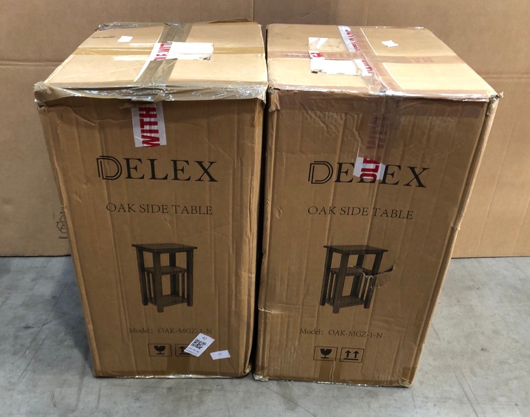 Lot 42  
            Edinburgh SR22 - Delivery Or Collection 

                
2 X DELEX OAK SIDE TABLE: LOCATION - LEFT RACK(COLLECTION OR OPTIONAL DELIVERY AV...
