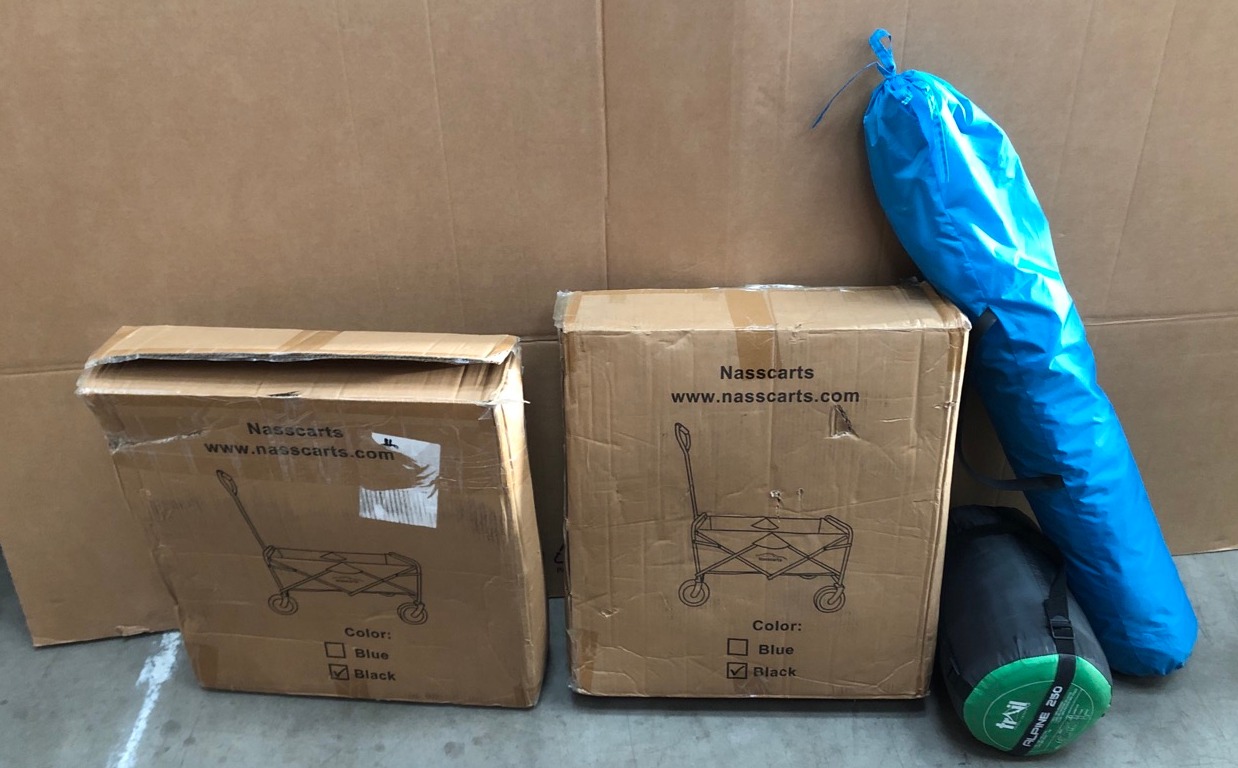 Lot 58  
            Edinburgh SR22 - Delivery Or Collection 

                
QUANTITY OF OUTDOOR & GARDEN ITEMS TO INCLUDE NASSCARTS OUTDOOR FOLDABLE TROLLEY ...