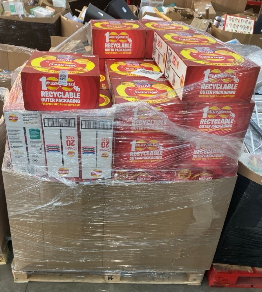 Lot 94  
            Edinburgh SR22 - Delivery Or Collection 

                
PALLET OF WALKERS CLASSIC VARIETY MULTIPACK CRISPS BOX 20 X 25 G. BEST BEFORE 03/...
