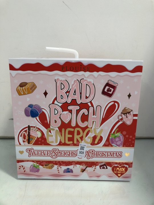 Lot 101  
            Marchington SR13 - Parcel Delivery Only 

                
PLOUISE BAD B*TCH ENERGY TWELVE SLEIGHS OF CHRISTMAS SKINCARE ADVENT CALENDAR - O...