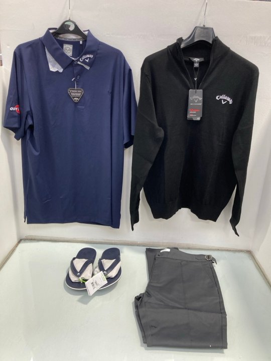 Lot 1024  
            Marchington SR13 - Parcel Delivery Only 

                
4 X ASSORTED MENS CLOTHING IN VARIOUS SIZES TO INCLUDE CROCS - SIZE: M:5 / W:6: L...