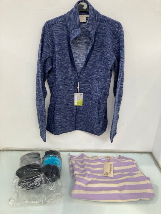 Lot 1041  
            Marchington SR13 - Parcel Delivery Only 

                
4 X ASSORTED WOMENS CLOTHING IN VARIOUS SIZES TO INCLUDE 2 X MOUNTAIN WAREHOUSE H...