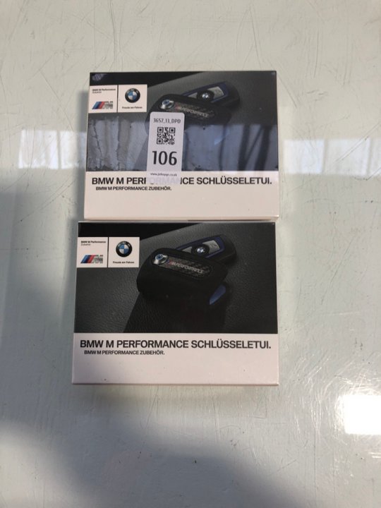 Lot 106  
            Marchington SR13 - Parcel Delivery Only 

                
2 X BMW M PERFORMANCE KEY CASES: LOCATION - C16