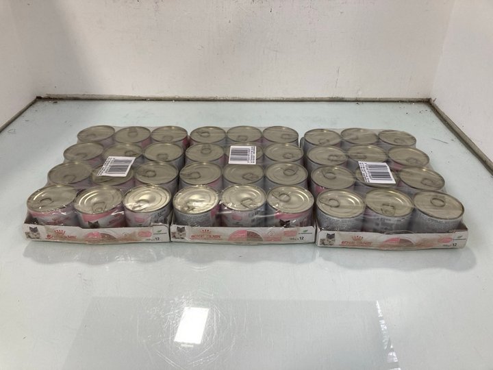 Lot 1085  
            Marchington SR13 - Parcel Delivery Only 

                
3 X 12 PACK ROYAL CANIN MOTHER & BABYCAT CAT FOOD MOUSSE - BBE: 09.27: LOCATION -...