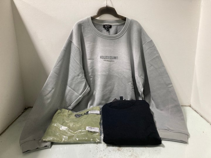 Lot 1195  
            Marchington SR13 - Parcel Delivery Only 

                
3 X ASSORTED MENS CLOTHING IN VARIOUS SIZES TO INCLUDE BOOHOO PLUS LIMITED EDITIO...