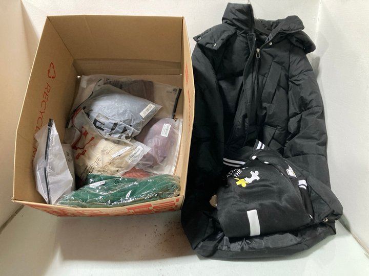 Lot 1256  
            Marchington SR13 - Parcel Delivery Only 

                
QTY OF ASSORTED LADIES CLOTHING IN UK SIZES 8-10 TO INCLUDE LONG COAT IN BLACK: L...