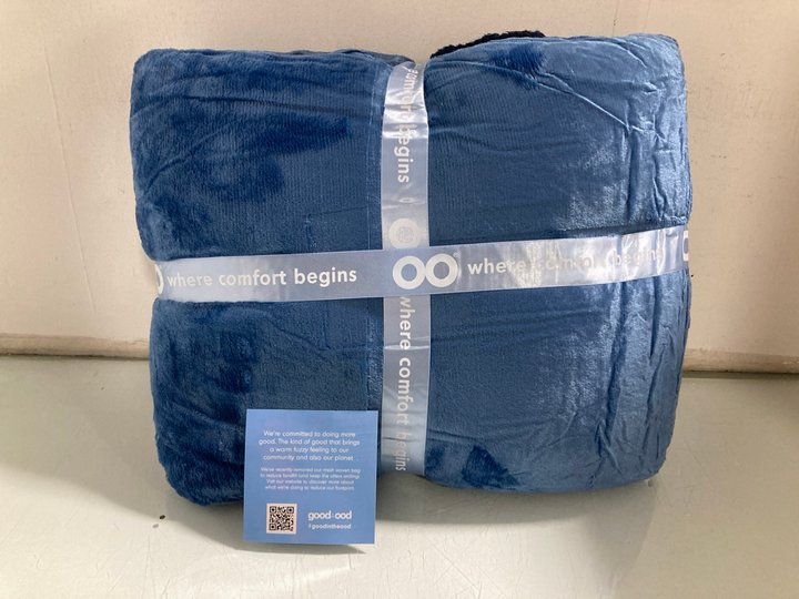Lot 1260  
            Marchington SR13 - Parcel Delivery Only 

                
VELVET FEEL THROW IN BLUE: LOCATION - A11