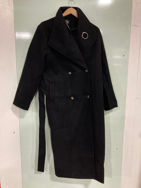 Lot 1292  
            Marchington SR13 - Parcel Delivery Only 

                
DISTURBIA ABYS TIE WAIST DOUBLE BREASTED LADIES COAT WITH SNAKE BROOCH-UK SIZE 14...