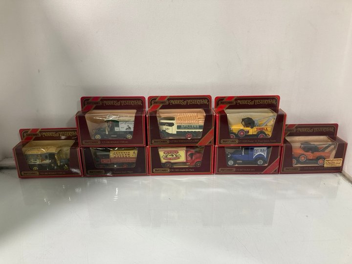 Lot 1364  
            Marchington SR13 - Parcel Delivery Only 

                
8 X MATCHBOX MODELS OF YESTERYEAR DIE-CASE MODEL VEHICLES, ALL BOXED: LOCATION - A6